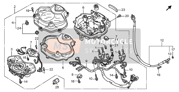 Honda PES125 2008 Mètre (MPH) pour un 2008 Honda PES125